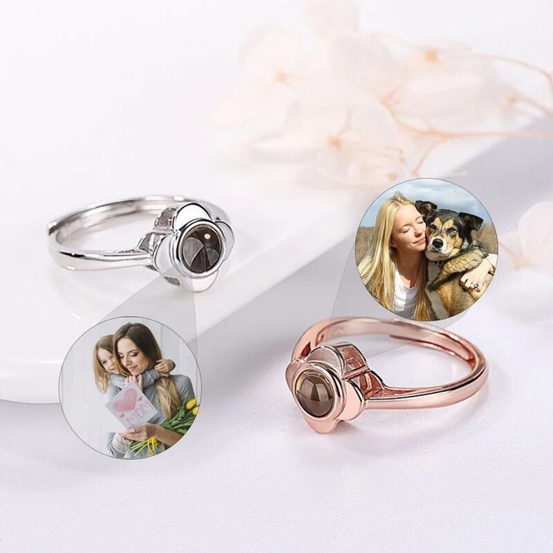 Bague "Fleurs" avec Photo